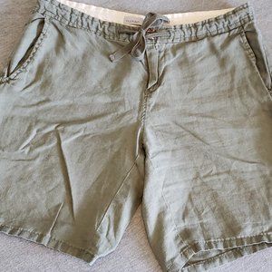 Old Navy Khaki Green Linen Shorts